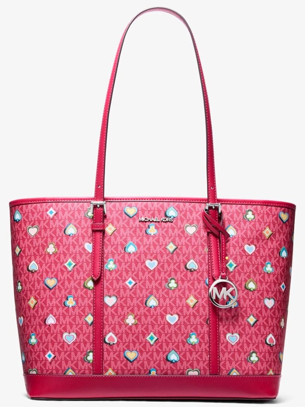 S Michael Kors Jet Set Large Pink Tote Bag Purse 35F5STVT3U NWT $358 - Picture 1 of 5